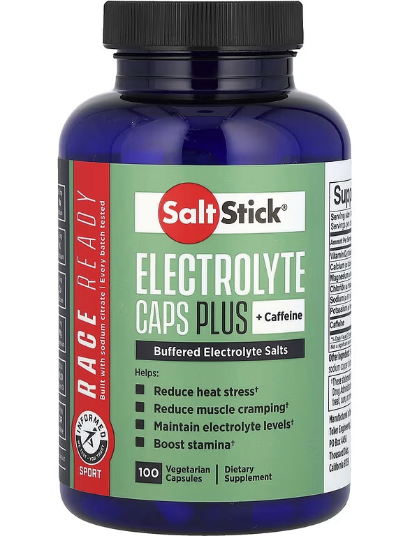 SaltStick Electrolyte Capsules Plus Caffeine